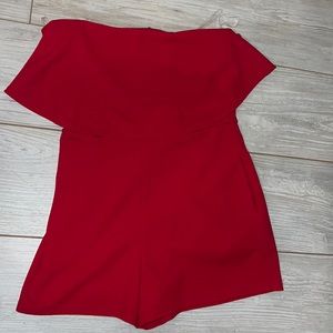 Crystal sky: red romper